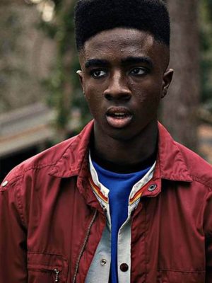 Stranger Things S04 Lucas Sinclair Maroon Jacket Outfit