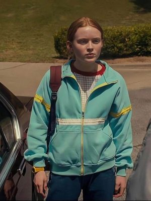 Stranger Things S04 Max Mayfield Blue Fleece Jacket