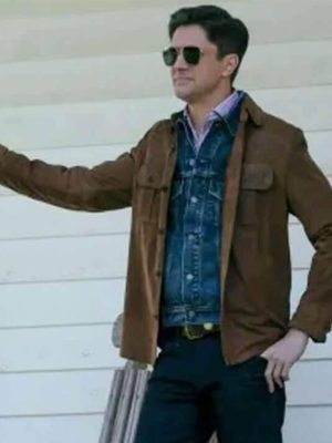 Topher Grace The Waterfront Brown Jacket