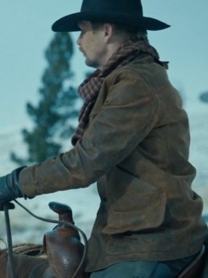 Zane Davis 1923 Brian Geraghty Brown Leather Jacket