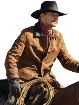 Zane Davis 1923 Brian Geraghty Brown Leather Jacket
