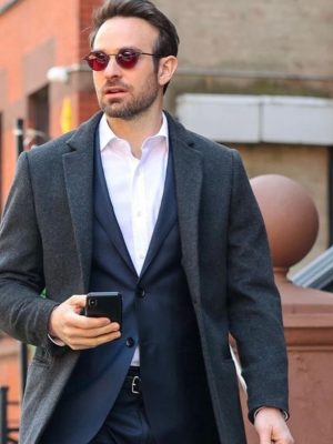 Charlie Cox Daredevil Born Again Black Wool Coat