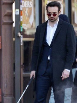 Charlie Cox Daredevil Born Again Black Wool Coat