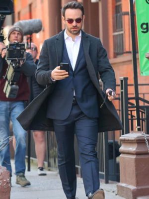 Charlie Cox Daredevil Born Again Black Wool Coat