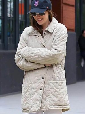 Dakota Johnson Materialists 2025 Beige Jacket
