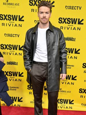 Death of a Unicorn Will Poulter Black Leather Coat