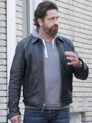 Den of Thieves 2 Pantera Gerard Butler Black Leather Jacket