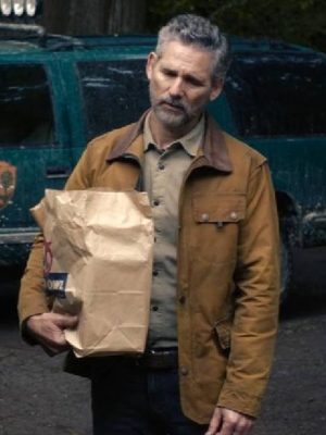 Eric Bana Untamed S01 Kyle Turner Brown Cotton Jacket