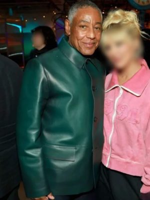 Giancarlo Esposito The Electric State Green Leather Jacket