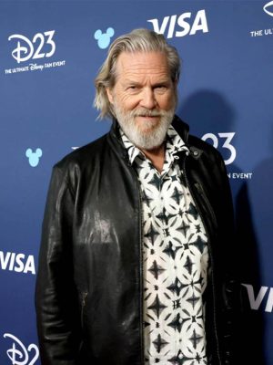 Jeff Bridges Tron 3 Premiere Black Leather Jacket