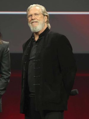 Jeff Bridges Tron 3 Premiere Black Velvet Jacket