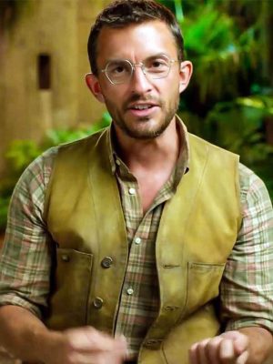 Jonathan Bailey Jurassic World Rebirth Brown Cotton Vest