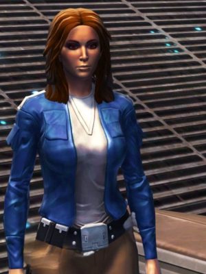 Kay Vess Star Wars Outlaws Blue Leather Jacket