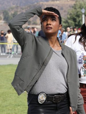 Mekia Cox The Rookie Nyla Harper Grey Jacket