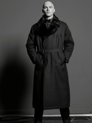 Nicholas Hoult Superman 2025 Lex Luthor Black Wool Coat