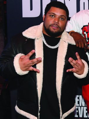 O’Shea Jackson Jr. Den of Thieves 2 Black Shearling Jacket