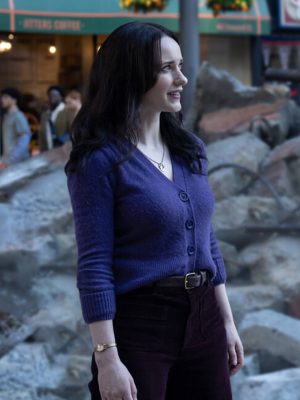 Rachel Brosnahan Superman 2025 Lois Lane Purple Cardigan