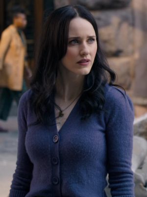 Rachel Brosnahan Superman 2025 Lois Lane Purple Cardigan