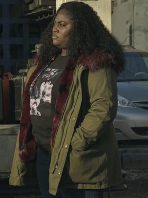 Peacemaker Danielle Brooks Cotton Green Fur Jacket