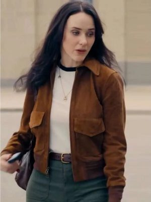 Rachel Brosnahan Superman 2025 Lois Lane Brown Suede Jacket