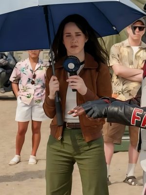 Superman 2025 Lois Lane Brown Suede Jacket