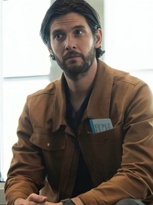 The Institute Ben Barnes Brown Cotton Jacket