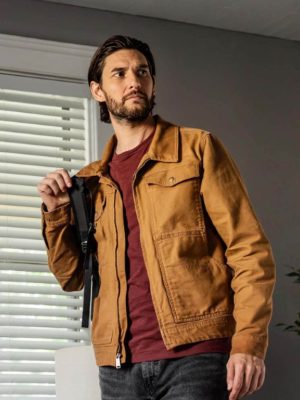 The Institute Ben Barnes Brown Cotton Jacket