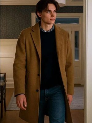 The Summer I Turned Pretty Christopher Briney Brown Wool Coat