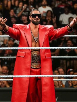 WWE Raw Seth Rollins Red Long Coat