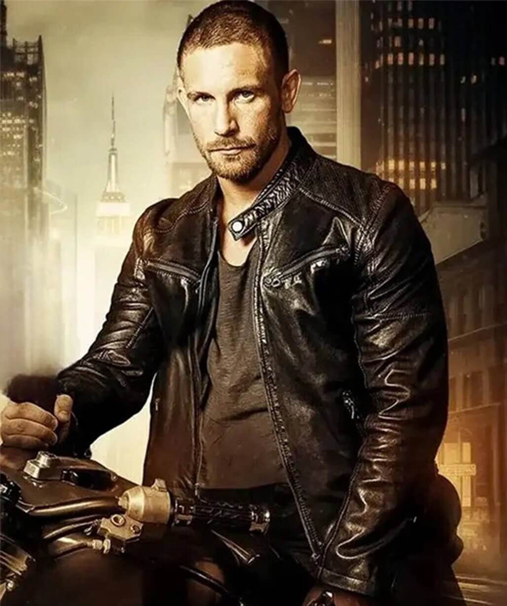 Adam Woodward Man with No Past Black Leather Jacket