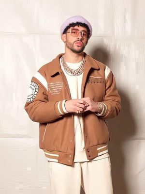 Bad Bunny Brown Wool Jacket