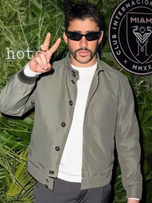 Bad Bunny Green Cotton Jacket Outfit