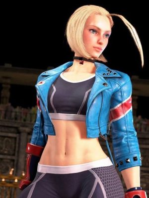 Cammy Street Fighter 6 Blue Cropped Jacket