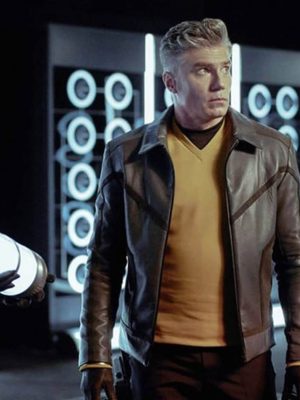 Captain Pike Star Trek Strange New Worlds Grey Leather Jacket