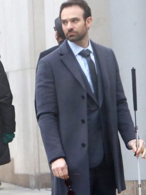 Daredevil Born Again Charlie Cox Grey Wool Coat