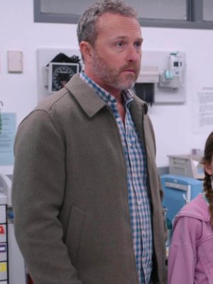 Devon Gummersall The Pitt 2025 Green Wool Jacket