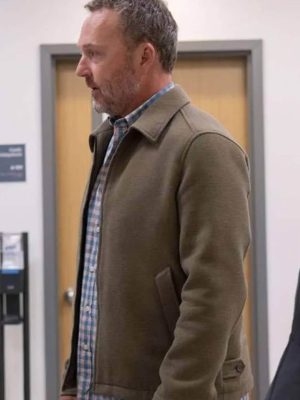 Devon Gummersall The Pitt 2025 Green Wool Jacket