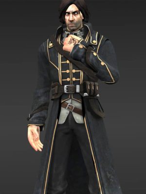 Dishonored Corvo Attano Black Leather Coat