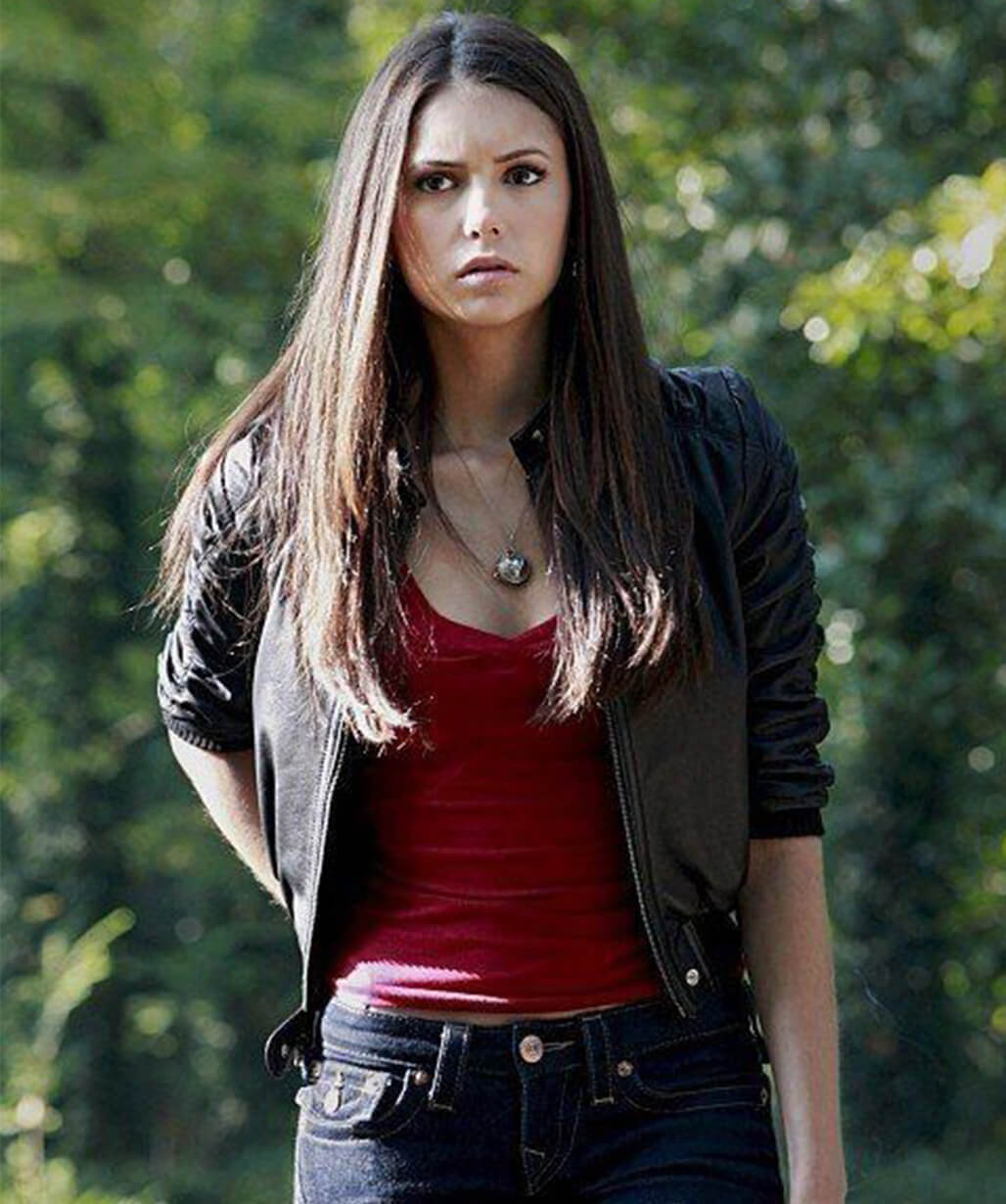 Nina Dobrev The Vampire Diaries Elena Gilbert Leather Jacket Nina Dobrev The Vampire Diaries Elena Gilbert Leather Jacket