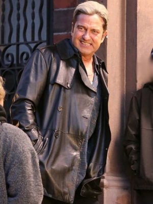 Gerard Butler In the Hand of Dante Black Leather Coat