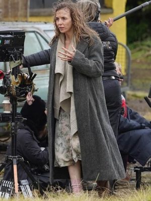 Jodie Comer 28 Years Later Grey Wool Coat