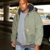 Kanye West Green Cotton Jacket Outfit