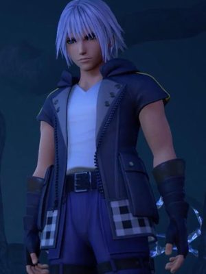 Kingdom Hearts III Riku Black Leather Jacket