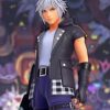 Kingdom Hearts III Riku Black Leather Jacket