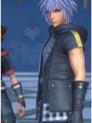 Kingdom Hearts III Riku Black Leather Jacket