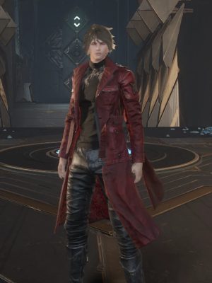 Lost Soul Aside Kaser Maroon Leather Coat