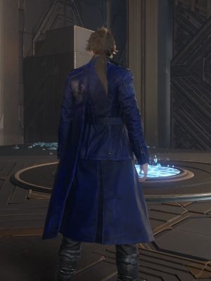 Lost Soul Aside Kaser Blue Leather Coat
