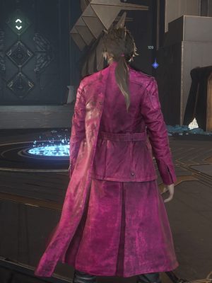 Lost Soul Aside Kaser Purple Leather Coat