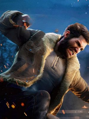Marvel Wolverine James Howlett Brown Shearling Jacket