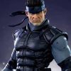 Metal Gear 2 Solid Snake Black Leather Vest Costume
